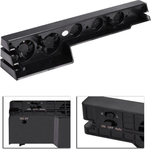 mfySpace Super Turbo Lüfter mit Temperaturregelung für Playstation PS4 Pro, Schwarz - Bild 1