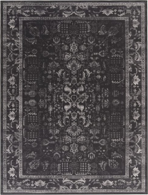 Waschbarer Teppich Sami in Anthrazit im Vintage-Design, B/T: 240 x 340 cm - Bild 1