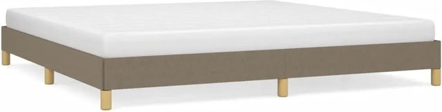 vidaXL Bettgestell aus Stoff in Taupe, modern gepolstertes Bett für Erwachsene, B/T/H: 200 x 200 x 203 cm - Bild 1