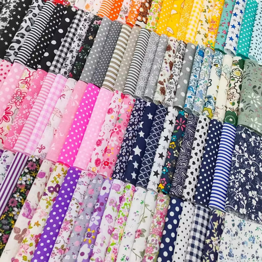 150 Stück bunte Stoffquadrate aus Polyester zum Basteln, Quilten und Scrapbooking, Multicolor - Bild 2