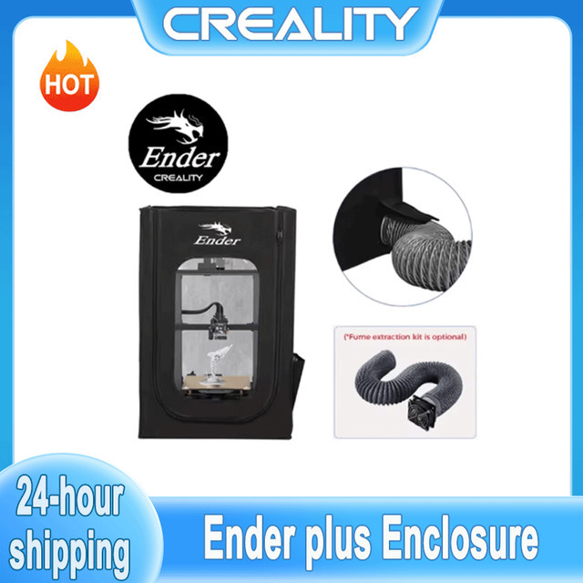 Creality Ender Plus 3D-Drucker-Gehäuse in Schwarz mit Abluftventilator-Schnittstelle, B/T/H: 750 x 650 x 550 mm - Bild 1