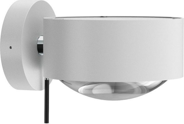 Top Light Puk Maxx Wall LED-Wandleuchte in Weiß matt und Chrom mit Glas in Transparent und warmweißem Licht (2700K) - Bild 1