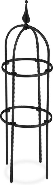 Relaxdays Rankobelisk 2er Set Rankhilfe aus Stahl in Schwarz, verstellbar, Höhe: 70 cm, Breite: 20 cm, Tiefe: 20 cm - Bild 1