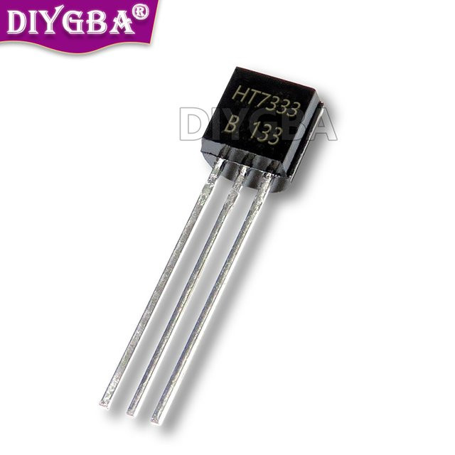 50 Stück HT7833A-1 Spannungsregler Chipsatz im TO-92 Gehäuse, Farbe: Schwarz - Bild 1