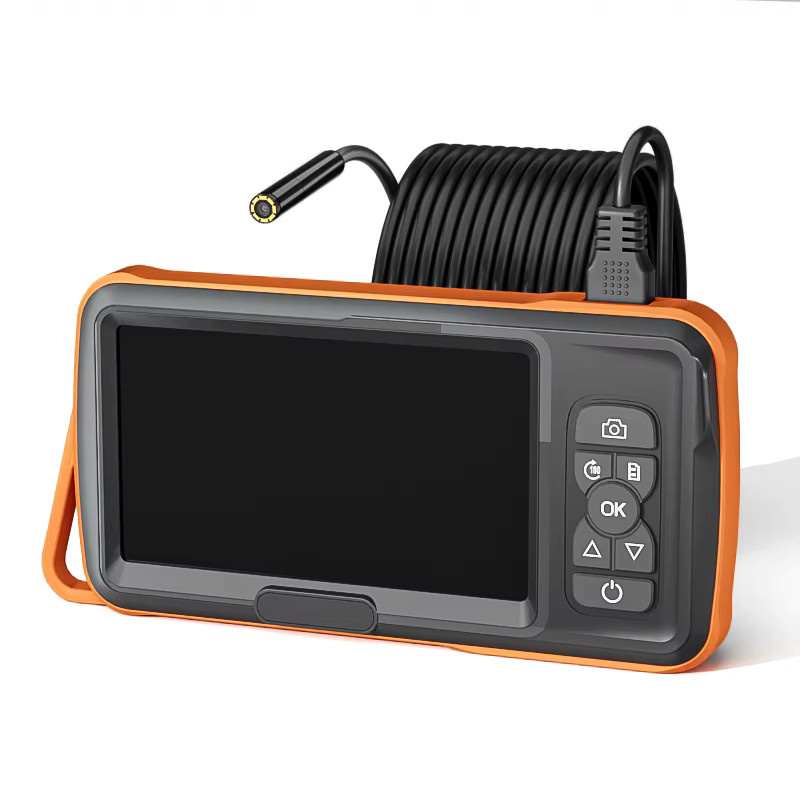 BUMBORN Industrielle Endoskop Inspektion Kamera mit 5 Zoll IPS Bildschirm, 1080P Auflösung, IP67 wasserdicht, Orange - Bild 4