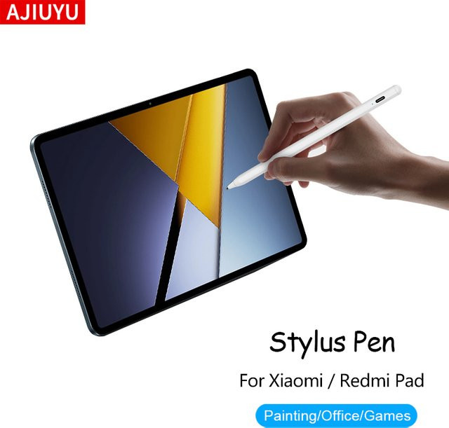 AJIUYU Stylus Stift in Weiß für Xiaomi POCO Pad X1 M1 2025 und Redmi Pad Pro 12,1 SE 11 8,7 Tablet zur präzisen Zeichnung und Touch-Bedienung - Bild 1