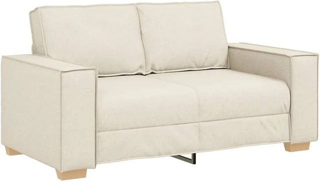 vidaXL 2-Sitzer Sofa in Beige mit Leinenbezug, B/T/H: 160 x 78 x 84 cm - Bild 1
