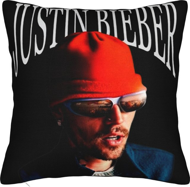 JMG Clothing Kissenbezug Justin Bieber Konzert 2026 Merch Schwarz B/B/H: 30 x 30 x 1 cm - Bild 1