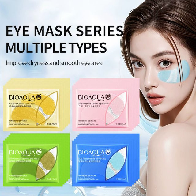 BIOAQUA Golden Caviar Augenmaske mit Hyaluronsäure, 10 Paar, Unisex - Bild 1