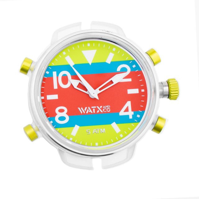 WATXANDCO Analoguhr, Quarz, Kunststoff, Rot, 49 mm, Unisex - Bild 1