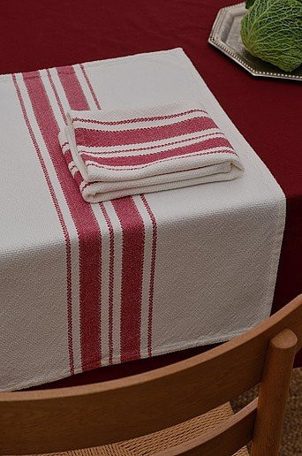 KLAUS Küchentuch aus Baumwolle in Weiß mit Streifen im Scandinavian Design, B: 70,0 cm, H: 50,0 cm, T: 2,0 cm - Bild 1