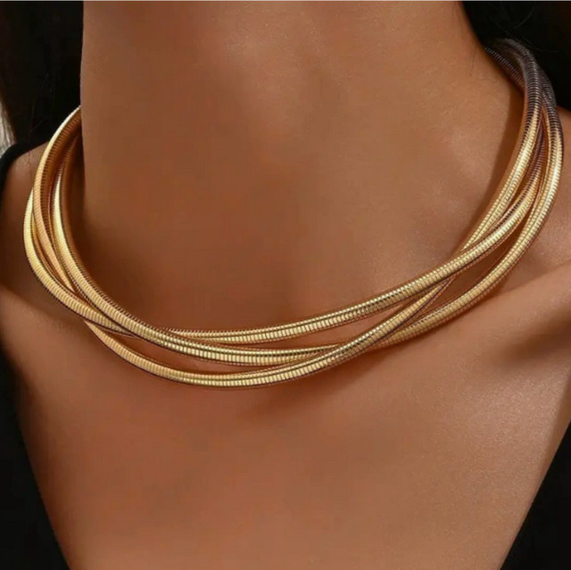 ZHIXUN Halskette, Gold, Spirale, Unisex - Bild 1