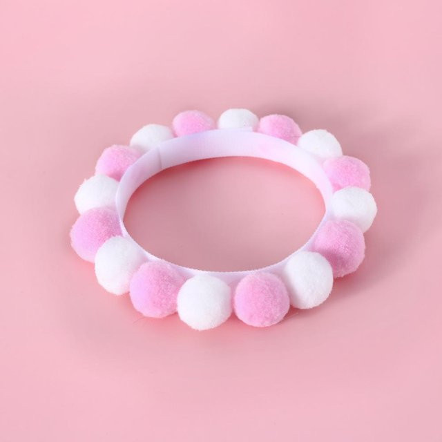 Halskette Plüsch Kugel Bonbon, rosa, Haustierzubehör - Bild 1