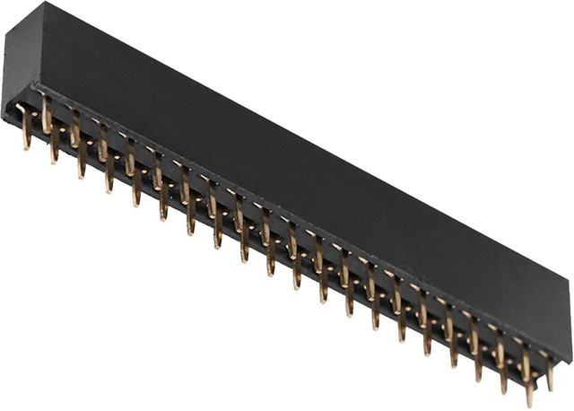 5 Stück Buchsenleiste zweireihig mit 2 x 20 Pins und 2,54 mm Pitch für Raspberry Pi in Schwarz von Painter - Bild 1