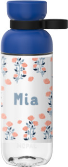 Mepal Vita Trinkflasche mit Blumenmuster in Blau, 500 ml - Bild 1
