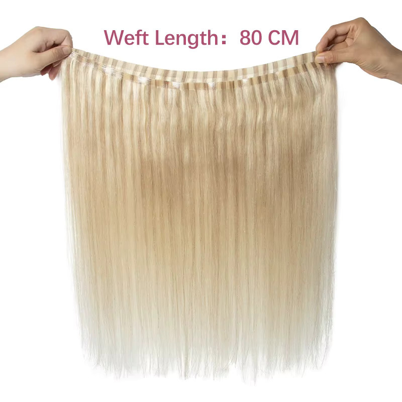 MRSHAIR PU-Schussband-Bündel, Echthaarverlängerung, 12–20 Zoll, 40–50 g - Bild 3
