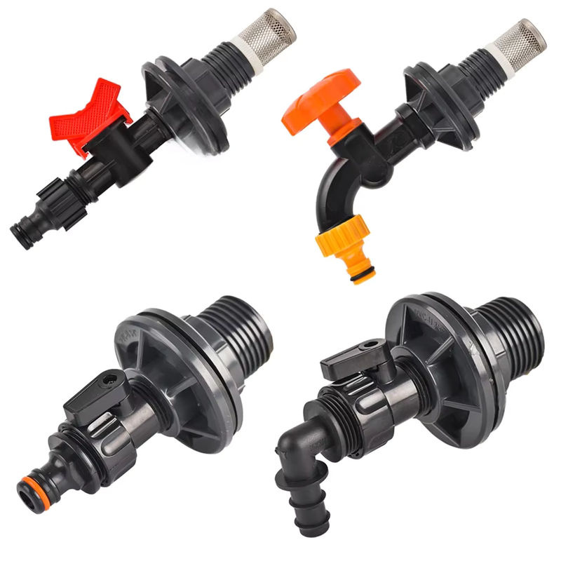 PVC Schottanschluss Set mit Hose Tail für Regenfass und Wassertanks, 1/2 Zoll und 3/4 Zoll Ventil Kit - Bild 5