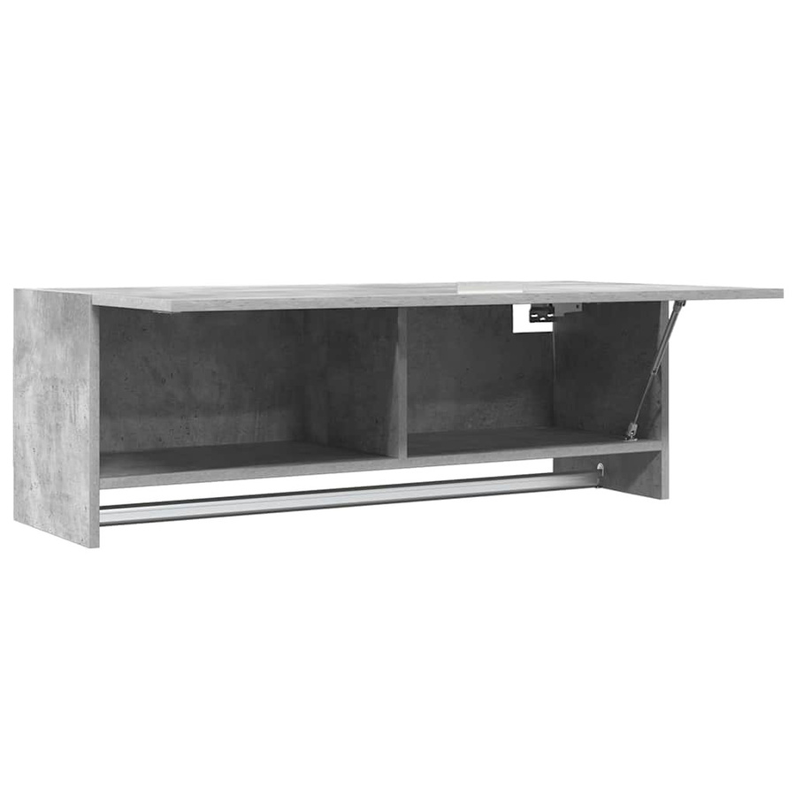 vidaXL Kleiderschrank Betongrau aus Holzwerkstoff B/T/H: 100 x 32,5 x 35 cm - Bild 2