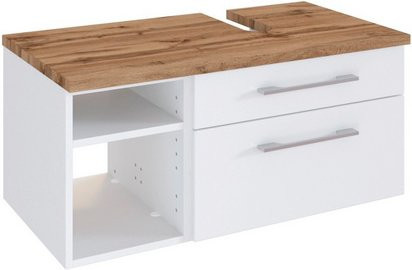 HELD MÖBEL Waschtischunterschrank Davos in Weiss, B/H/T: 90 x 41 x 47 cm - Bild 1