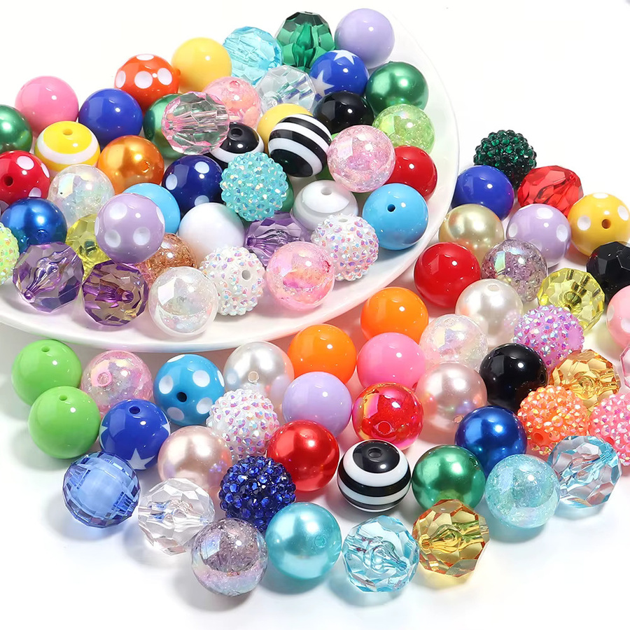 lingsai Spacer Perlen, 20mm, Mischfarbe, Runde Perlen, Unisex - Bild 3