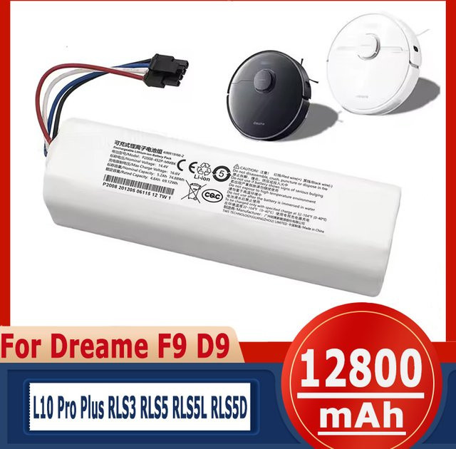 Xiaomi Ersatzakku 14,8 V 12800 mAh für Mijia X10+PLUS B101CN OMNI 1S und Dreame F9 D9 L10 Pro Plus S10 S20 X10 Saugroboter in Weiß - Bild 1