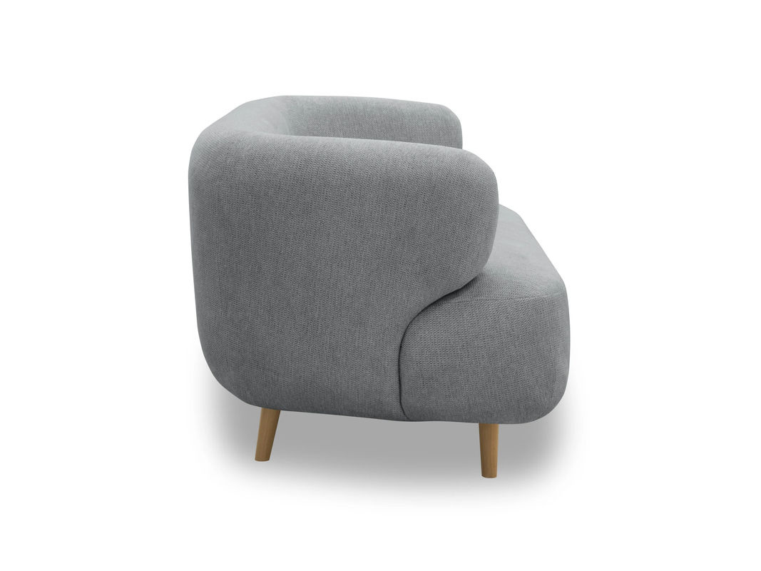 DOMO 2-Sitzer Sofa Brest in Grau mit Holzfüßen im modernen Design, Breite: 160 cm, Tiefe: 86 cm - Bild 4