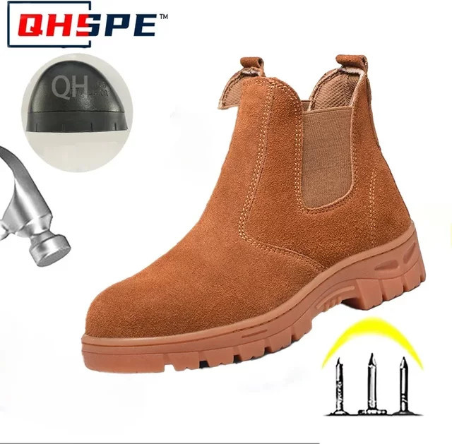 QHSPE Atmungsaktive Arbeitsschutzschuhe für den Sommer, leichte und bruchsichere Schweißstiefel - Bild 1