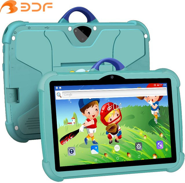 BDF Kinder-Tablet mit Android, 7 Zoll Display, 5G und WLAN, 4GB RAM, 64GB ROM, 4000mAh Akku, Orange oder Türkis - Bild 1