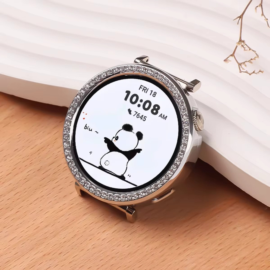 OAKCHARM Uhrenzubehör Rahmen für Huawei GT6 41mm, Edelstahl, Roségold, Diamant, Kristall, Unisex - Bild 3
