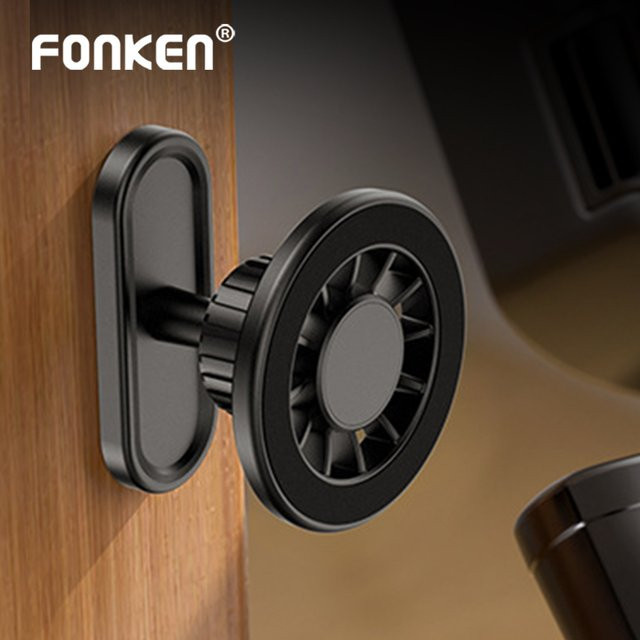 FONKEN Magnetischer Golfwagen-Handyhalter mit 360 Grad Drehbarkeit für MagSafe, kompatibel mit iPhone, Samsung und Xiaomi, Schwarz - Bild 1