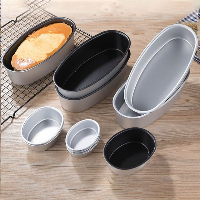 Ovale Backform aus Aluminiumlegierung in Silber für Brot und Kuchen - Bild 1