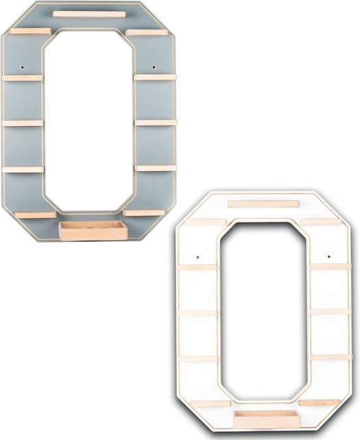 BOARTI Kinderregal Buchstabe O aus Holz als Wandregal für Toniebox und Tonie Figuren mit Magneteinsätzen, H: 54 cm, B: 40 cm, T: 19 cm - Bild 1