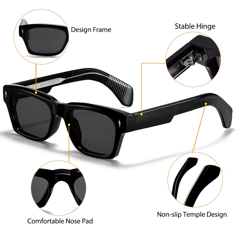 CATERSIDE Sonnenbrille, quadratisch, Vollrand, Kunststoff, Herren, polarisiert - Bild 3