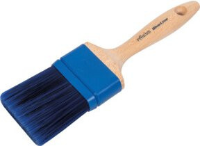 BlueLine Flachpinsel in Blau mit Holzgriff für wasserbasierte und lösungsmittelbasierte Farben, Breite: 40 mm - Bild 1
