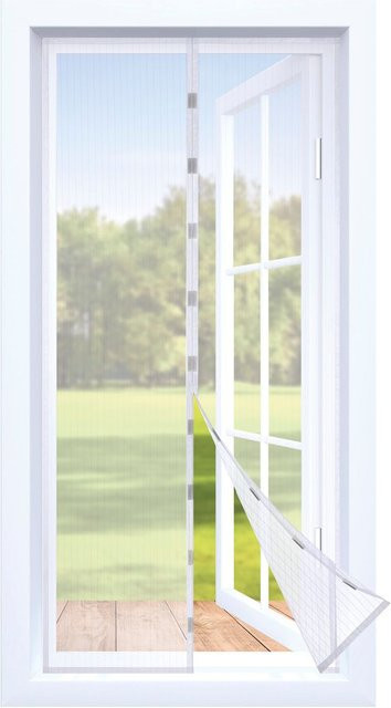 EASYmaxx Moskitonetz Magic Klick, Weiß, B: 100 cm, H: 210 cm - Bild 1