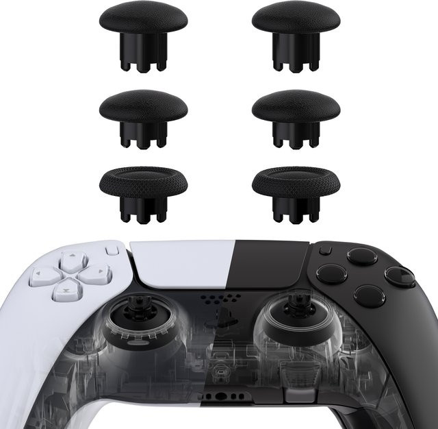 eXtremeRate Universelle Austauschbare Thumbsticks für PS5, EDGE und PS4 in Schwarz - Bild 1