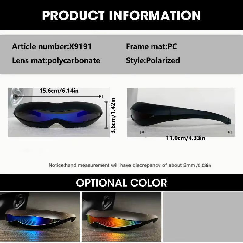 OCYCO Sonnenbrille, Unisex, Vollrand, Black, Plastic, Wrap - Bild 2