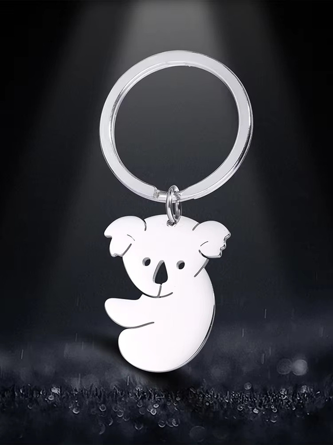Koala Protect Schlüsselanhänger Edelstahl, Silber, Unisex - Bild 2