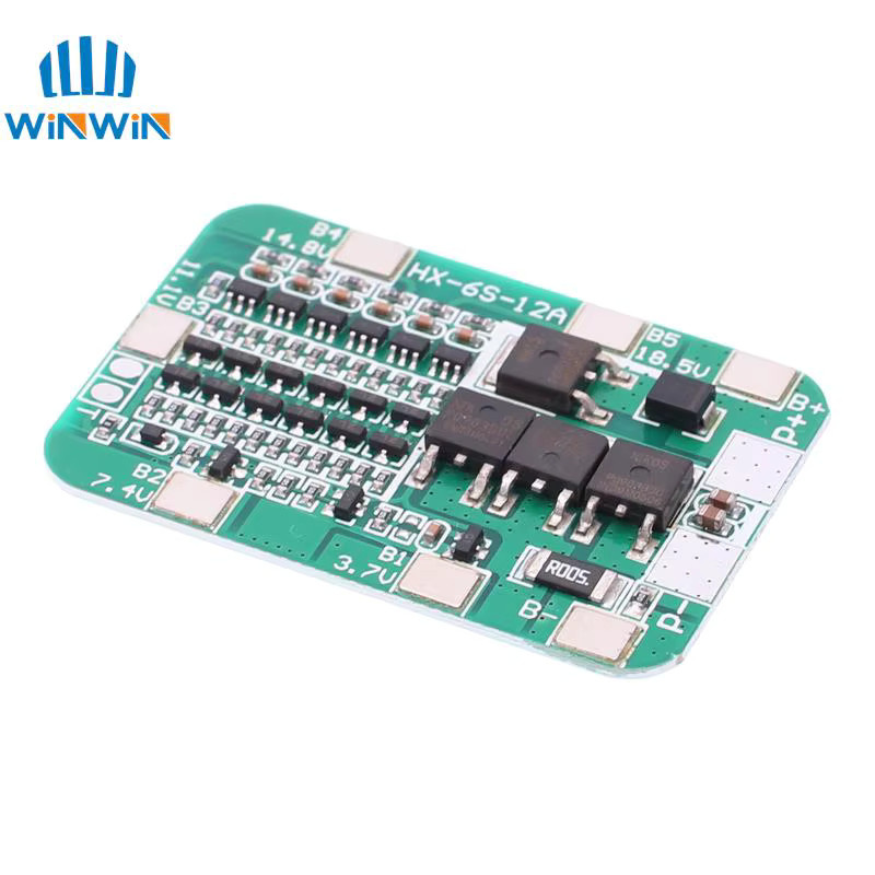 AITEWIN ROBOT BMS Schutzplatine 6S 15A 24V für 6er Pack 18650 Li-Ion Lithium Batteriezellenmodul DIY Kit in Grün - Bild 2