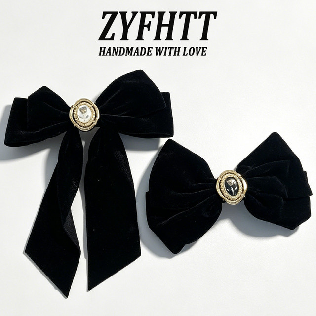 ZYFHTT Haarspange mit Schleife, Schwarz, Damen - Bild 1