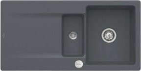 Villeroy & Boch Spüle Siluet 60 R Flat bündig in Graphit mit Ablaufsgarnitur und Excenterbetätigung - Bild 1
