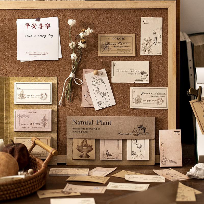 LChome Vintage Naturpflanzen Haftnotizen Set mit 60 Blatt in Multicolour für Scrapbooking und Planer - Bild 2