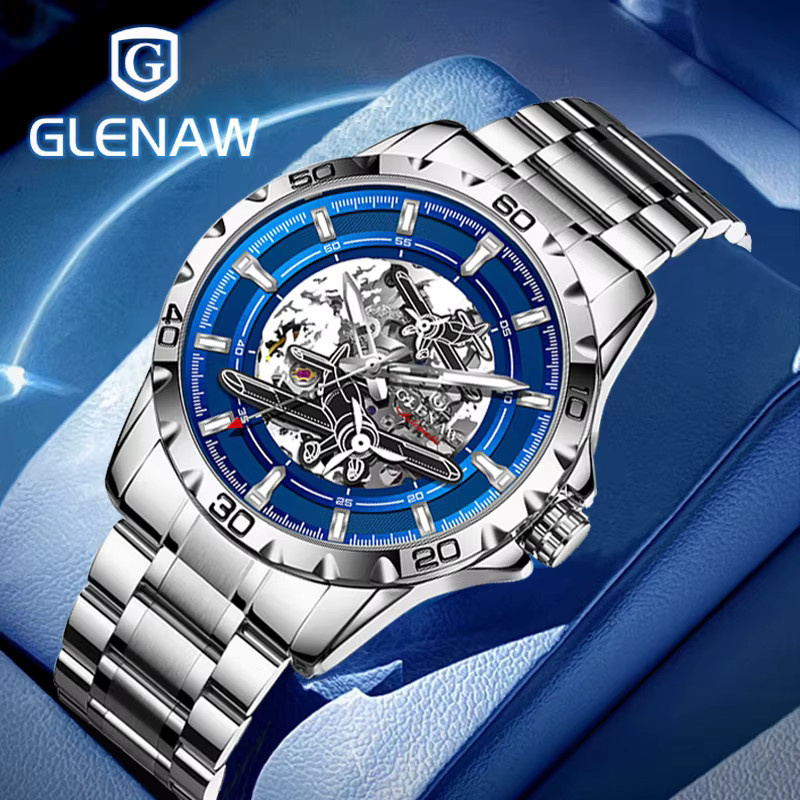GLENAW Armbanduhr Automatik, Edelstahl, Herren - Bild 1