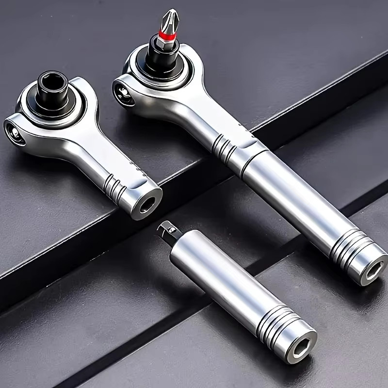 NIUXIANG Magnetischer Ratschenschraubendreher-Satz mit universellem Steckschlüssel-Bit-Set in Silber - Bild 2