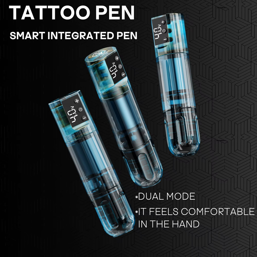 Poseidon V5 Tattoo Kit, Blau Transparent - Bild 2
