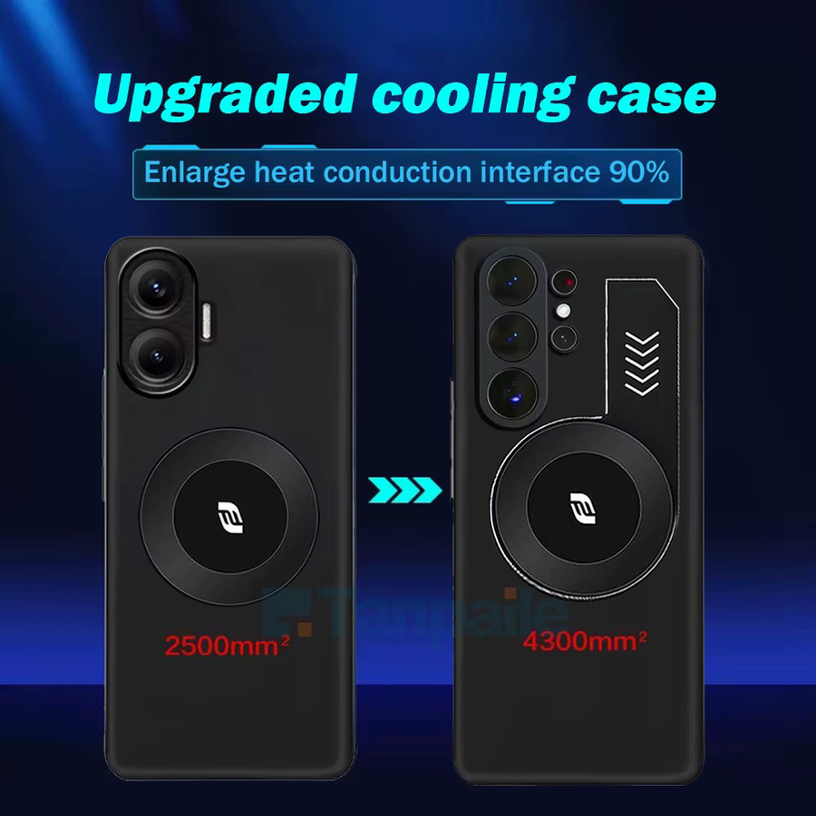 Stoßfeste Silikon Gaming-Handyhülle mit Kühlfunktion für Samsung Galaxy S26 Ultra S25+ S24+ S23+ S22+ S21+ S20+ FE Plus Lite Edge in Schwarz - Bild 2