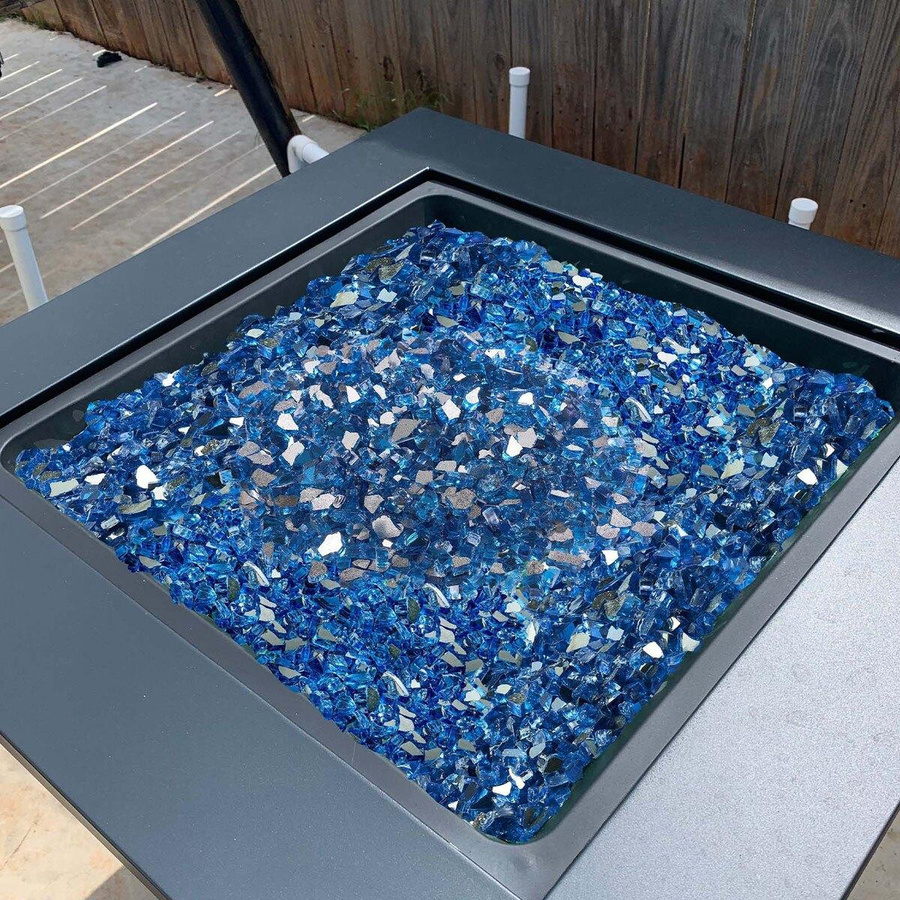 Buying Solutions, MB Kaminglassteine aus gehärtetem Feuerglas in Pazifikblau, 4,5 kg - Bild 6
