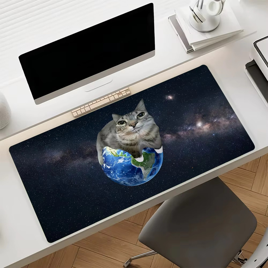 Zazu Fun Cat Meme Mauspad XXL, rutschfeste Schreibtischunterlage in Multicolour für PC und Laptop - Bild 6