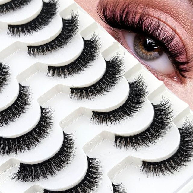Ams Falsche Wimpern, 3D-Nerz, Black, Natürlich, Unisex - Bild 1