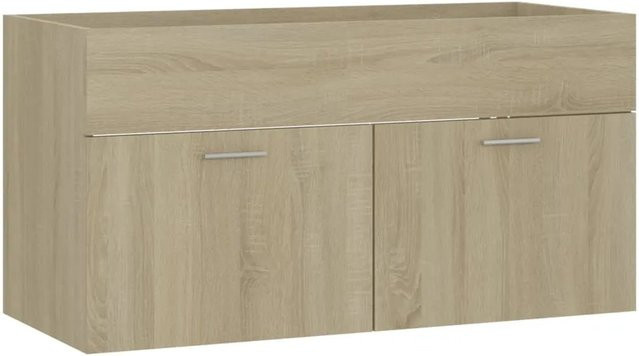 vidaXL Waschbeckenunterschrank Sonoma-Eiche für das Badezimmer, Wandmontage, B/T/H: 90 x 38,5 x 46 cm - Bild 1